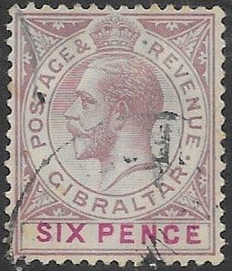 Gibraltar 1921 King George V Head SG 97a Fine Used