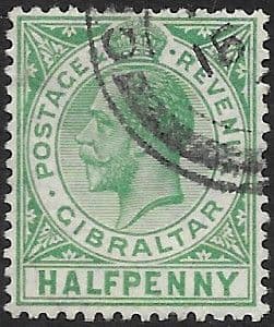 Gibraltar 1921 SG 89 King George VHead Fine Used