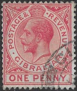 Gibraltar 1921 SG 90 King George V Head Fine Used
