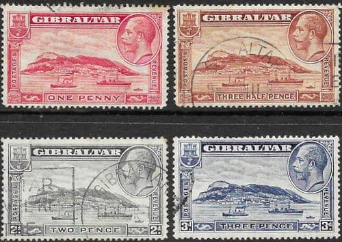 Gibraltar 1931 George V Rock of Gibraltar Set P14 Fine Used