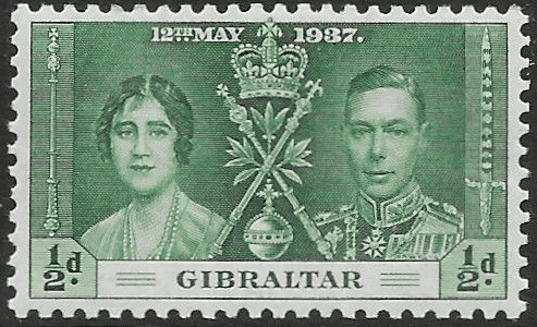 Gibraltar 1937 King George VI Coronation SG 118 Fine Mint