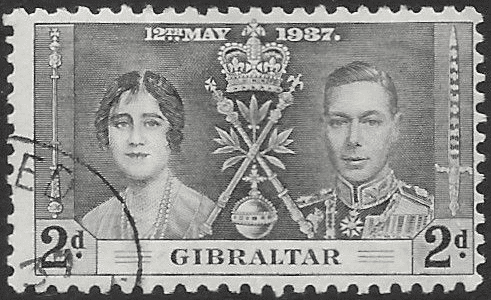 Gibraltar 1937 King George VI Coronation SG 119 Fine Used