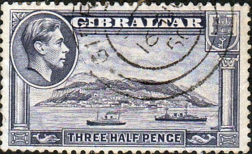 Gibraltar 1938 SG 123b The Rock Used