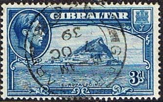 Gibraltar 1938 SG 125b Europa Point Fine Used