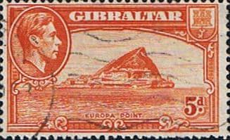 Gibraltar 1938 SG 125c Europa Point Fine Used