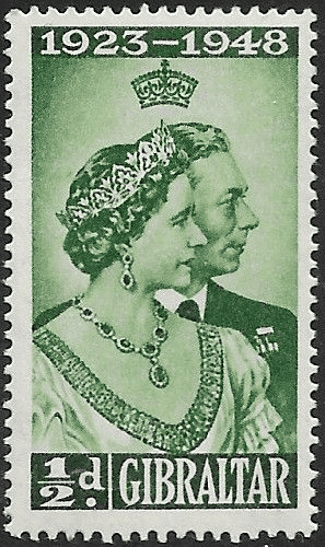 Gibraltar 1948 King George VI Royal Silver Wedding SG 134 Fine Mint