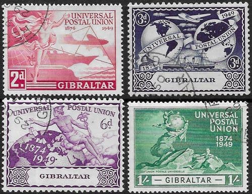 Gibraltar 1949 Universal Postal Union Set Fine Used