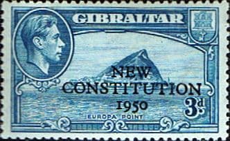 Gibraltar 1950 NEW CONSTITUTION SG 141 Fine Mint
