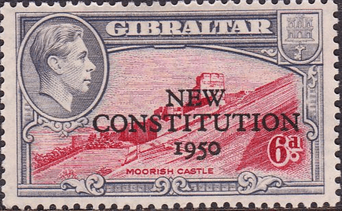 Gibraltar 1950 NEW CONSTITUTION SG 142 Fine Mint
