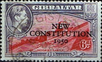 Gibraltar 1950 NEW CONSTITUTION SG 142 Fine Used