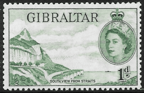 Gibraltar 1953 SG 146 South View of Rock Fine Mint