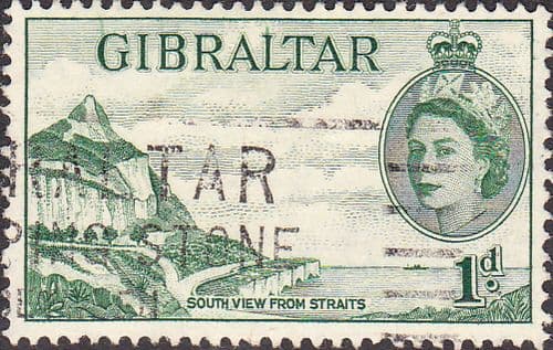 Gibraltar 1953 SG 146 South View of Rock Fine Used