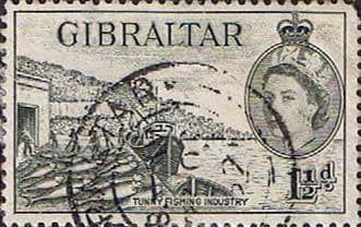 Gibraltar 1953 SG 147 Gibraltar Fish Canneries Fine Used