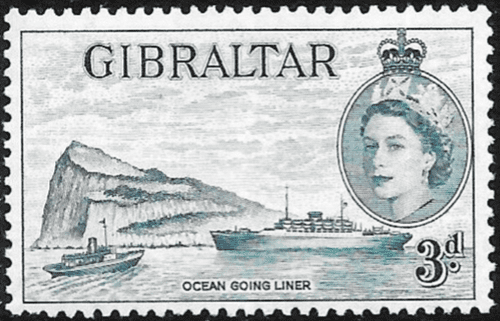 Gibraltar 1953 SG 150 Ship Ocean Going Liner Fine Mint