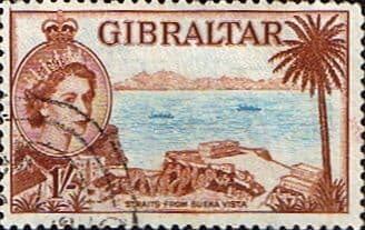 Gibraltar 1953 SG 154 Straits from Buena Vista Fine Used