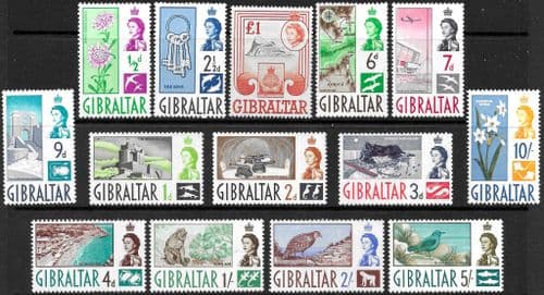 Gibraltar 1960 Complete Set Fine Mint