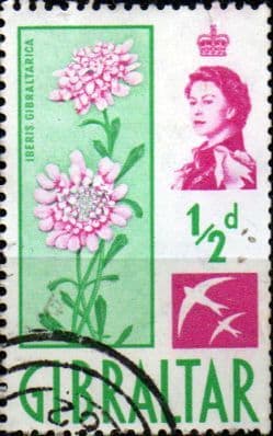 Gibraltar 1960 SG 160 Flower Candytuff Fine Used