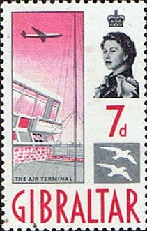 Gibraltar 1960 SG 167 Air terminal Fine Mint