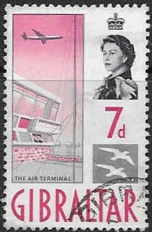 Gibraltar 1960 SG 167 Air terminal Fine Used