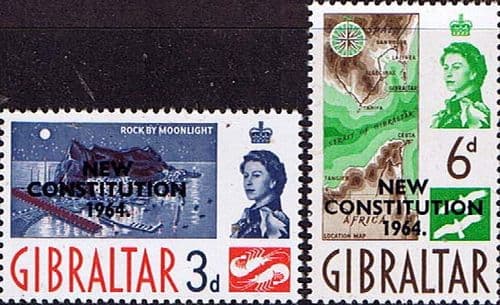Gibraltar 1964 New Costitution Set Fine Mint