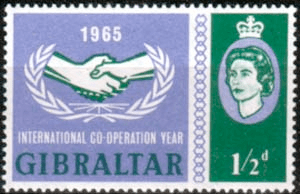 Gibraltar 1965 International Co-operation Year Sg 182 Fine Mint
