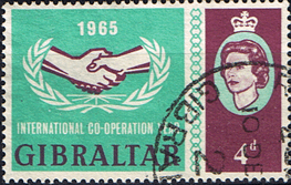 Gibraltar 1965 International Co-operation Year SG 183 Fine Used