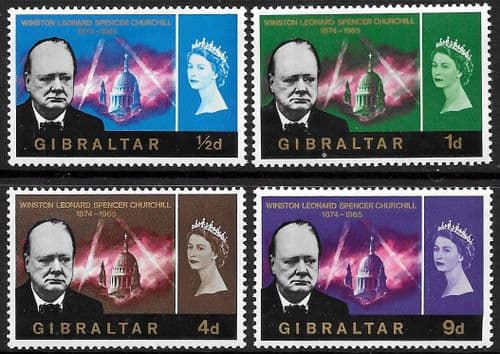 Gibraltar 1966 Churchill Set Fine Mint