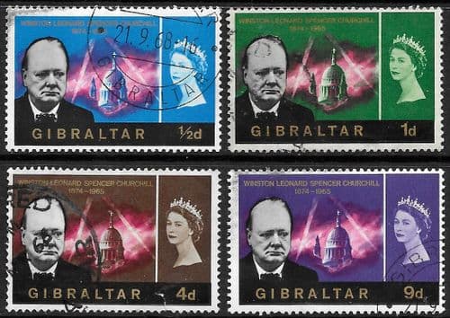 Gibraltar 1966 Churchill Set Fine Used
