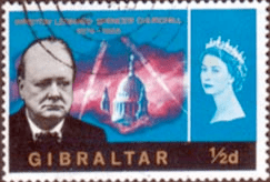 Gibraltar 1966 Churchill SG 184 Fine Used