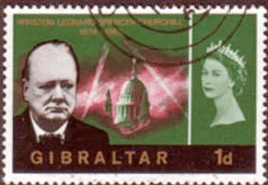 Gibraltar 1966 Churchill SG 185 Fine Used