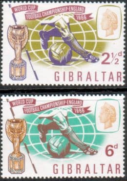 Gibraltar 1966 Football World Cup Set Fine Mint