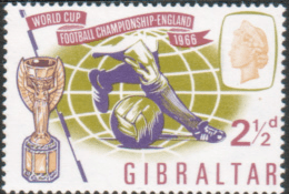 Gibraltar 1966 Football World Cup SG 188 Fine Mint