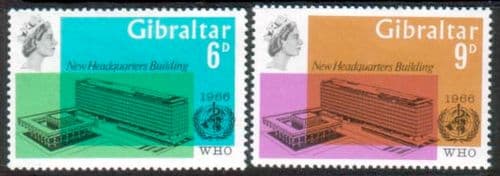 Gibraltar 1966 World Health Organisation Set Fine Mint