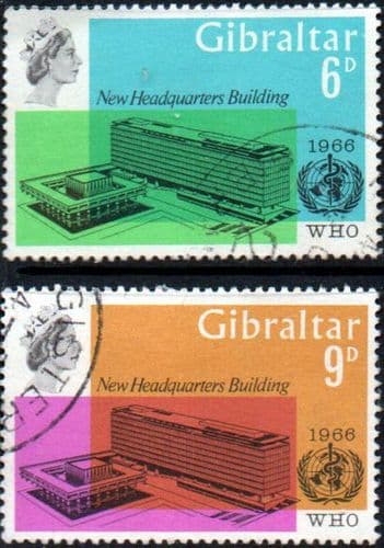 Gibraltar 1966 World Health Organisation Set Fine Used