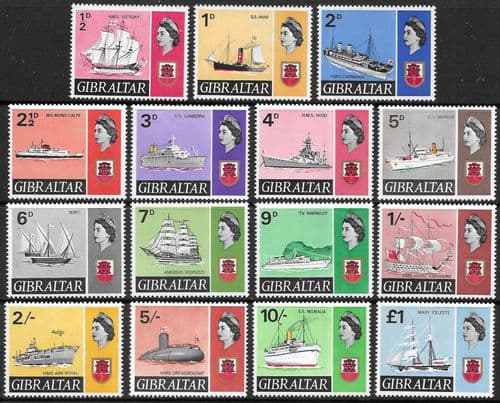 Gibraltar 1967 Ships Set Fine Mint