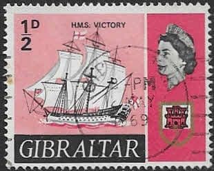 Gibraltar 1967 Ships SG 200 HMS Victory Fine Used