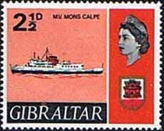 Gibraltar 1967 Ships SG 203 MV Mons Calpe Fine Mint