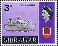 Gibraltar 1967 Ships SG 204 SS Canberra Fine Mint