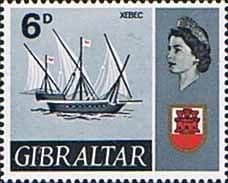 Gibraltar 1967 Ships SG 206 Xebec Fine Mint