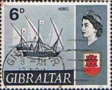 Gibraltar 1967 Ships SG 206 Xebec Fine Used
