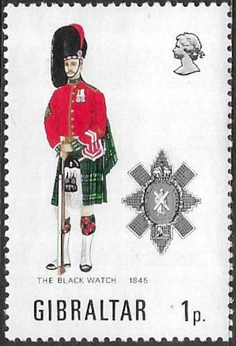 Gibraltar 1971 Military Uniforms SG 290 Fine Mint