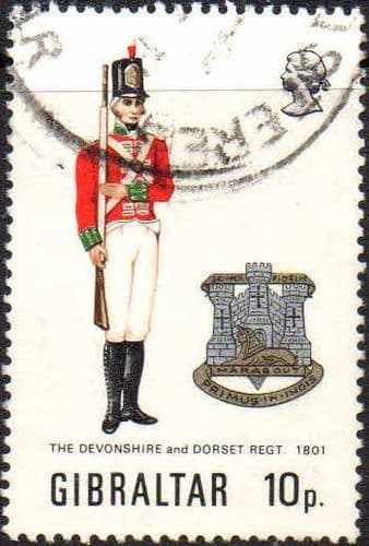 Gibraltar 1971 Military Uniforms SG 293 Fine Used