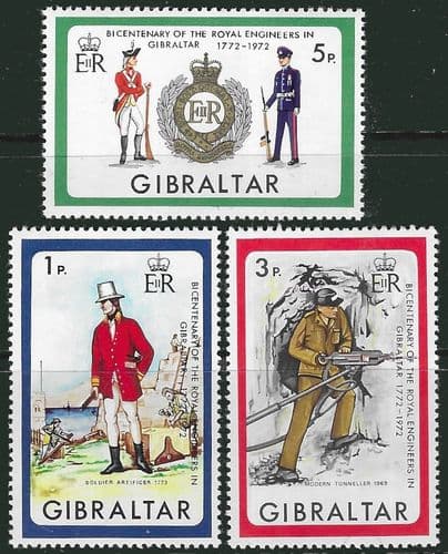 Gibraltar 1972 Royal Engineers Set Fine Mint