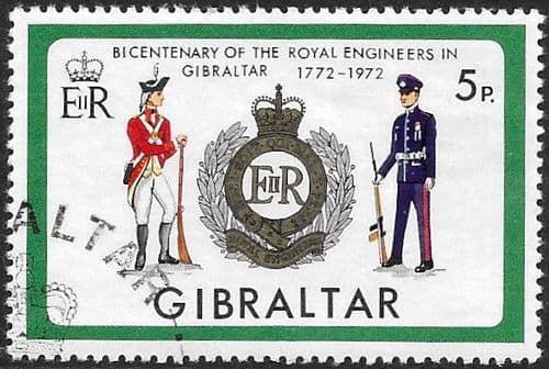 Gibraltar 1972 Royal Engineers SG 299 Fine Used