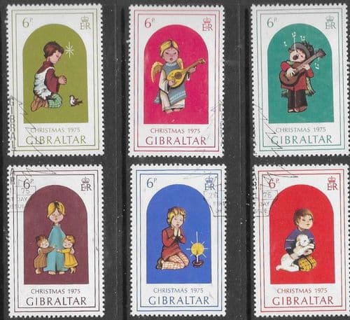 Gibraltar 1975 Christmas Set Fine Used