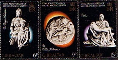 Gibraltar 1975 Michelangelo Set Fine Mint