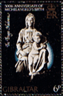 Gibraltar 1975 Michelangelo SG 355 Fine Mint