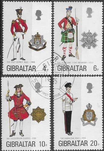 Gibraltar 1975 Military Uniforms Set Fine Used
