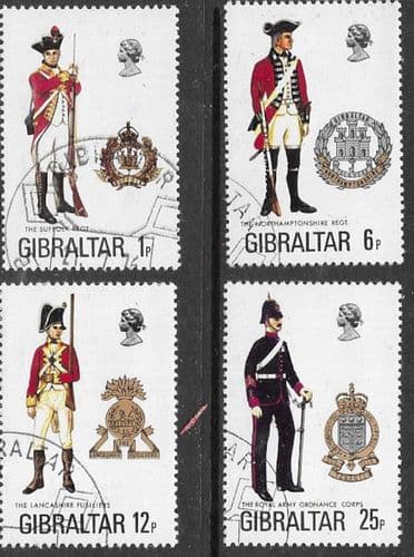 Gibraltar 1976 Military Uniforms Set Fine Used