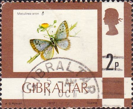 Gibraltar 1977 Birds, Flowers, Fish and Butterflies SG 376 Fine Used